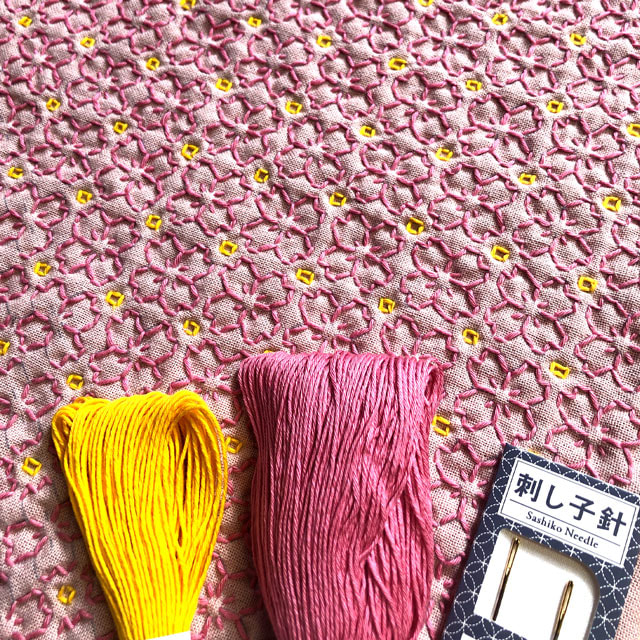 Sashiko Thread Strawberry Milk/Pink Heather - A Threaded Needle